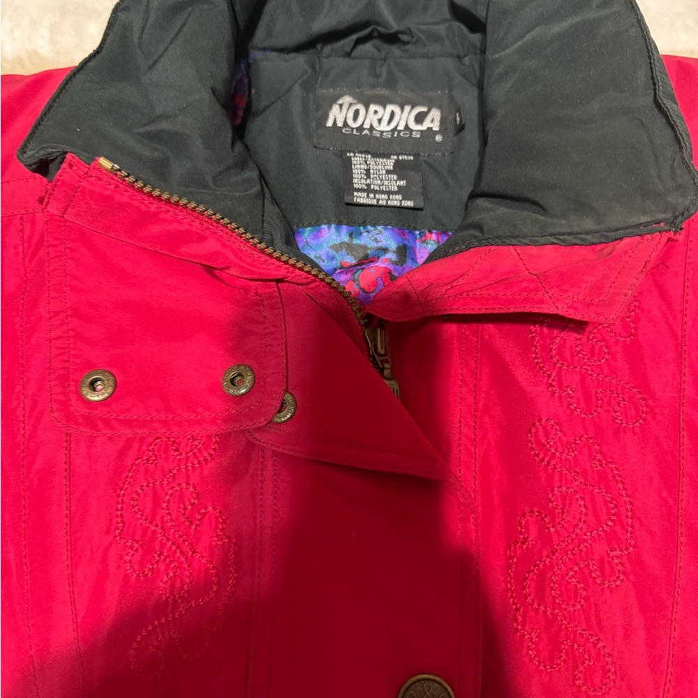 Nordica Red Belted Ski Suit